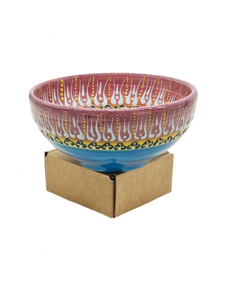 Purple And Blue Bowl 6" *HandPainted*