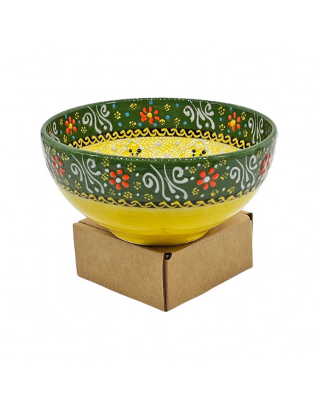 Yellow Lace Bowl 6" *HandPainted*