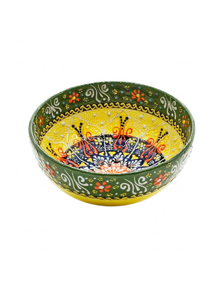 Yellow Lace Bowl 6" *HandPainted*