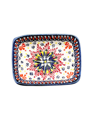 Navy Blue Square Lace Bowl