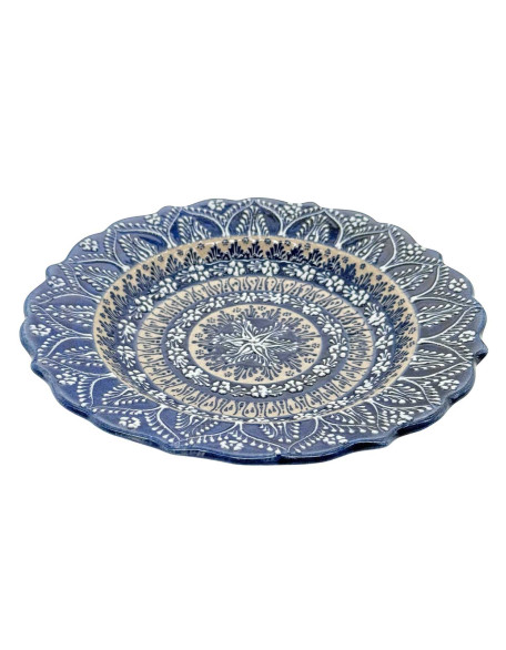Hand Painted Lace Plate 8"