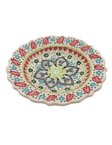 Hand Painted Lace Plate 8"