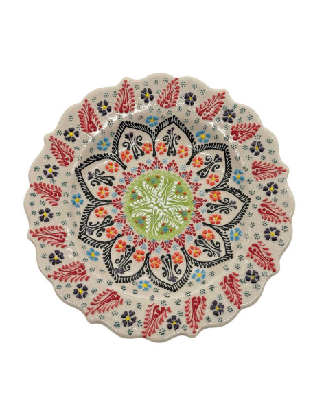 Hand Painted Lace Plate 8"