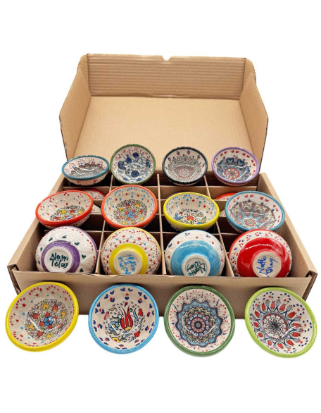 24 Pack of Assorted Design-Color  Garden Bowls 