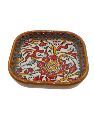  3" Garden Brown Square Bowl