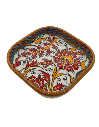  3" Garden Brown Square Bowl