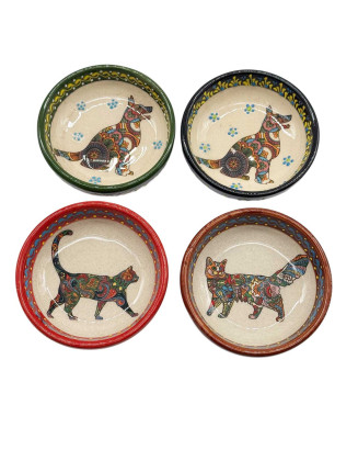   Set Of 4 Cats and Dogs