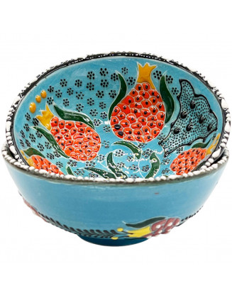  5" Blue Pomegranate Bowl
