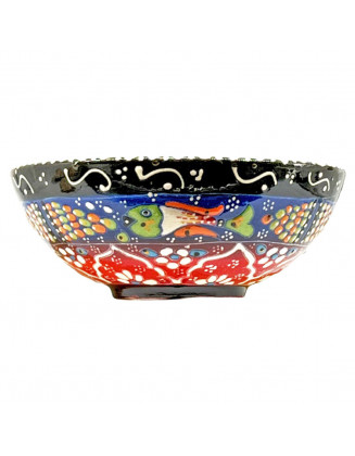  6" Fish and Flowers Bowl *HandPainted*