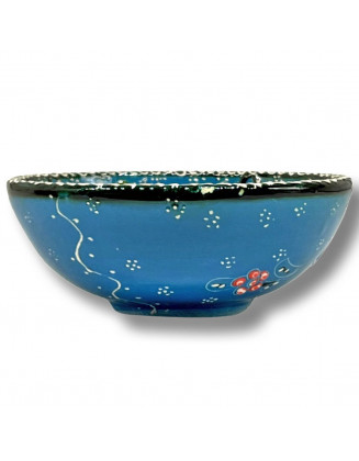 6" Flower Blue Bowl *HandPainted*