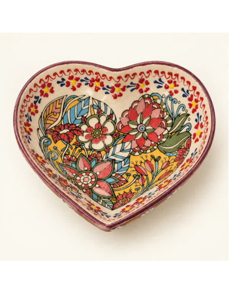 Bowls 6" Heart Design — Hand-Painted Ceramic Bowl