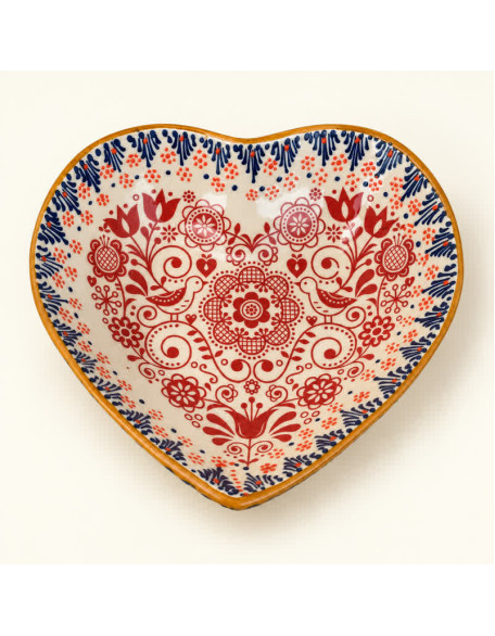 Bowls 6" Heart Design — Hand-Painted Ceramic Bowl