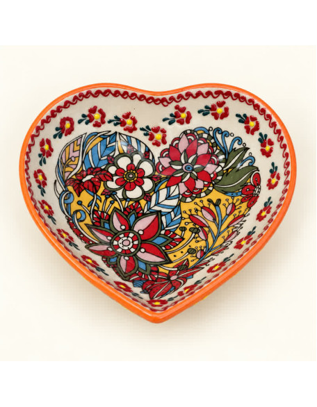 Bowls 6" Heart Design — Hand-Painted Ceramic Bowl