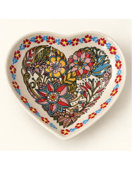 Bowls 6" Heart Design — Hand-Painted Ceramic Bowl