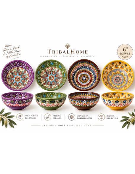 Bowls 6" — Hand-Painted Turkish Ceramic Bowl Bowls 6" — Hand-Painted Turkish Ceramic Bowl