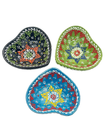  3" Set of 3 Heart Bowls with Gift Boxes