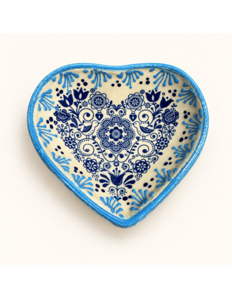 3" Heart Garden Design — Hand-Painted Ceramic Bowl