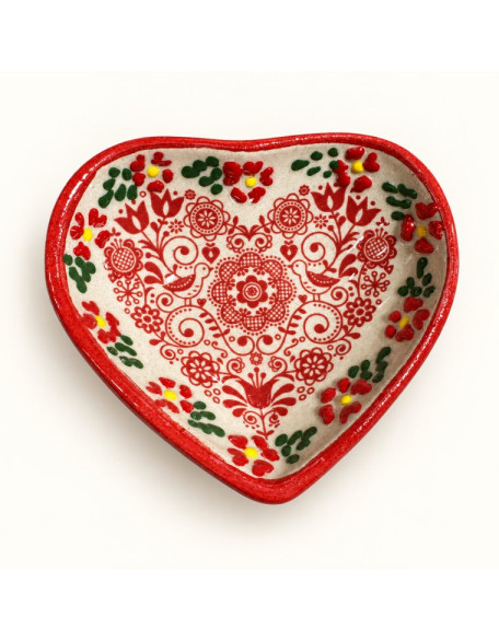3" Heart Garden Design — Hand-Painted Ceramic Bowl