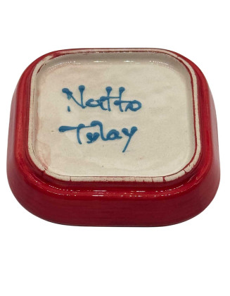  3" Garden Red Square Bowl