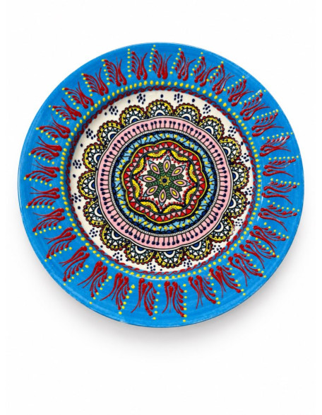Hand-Painted Garden Plate — 8.25" Ceramic