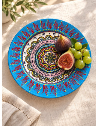 Hand-Painted Garden Plate — 8.25" Ceramic