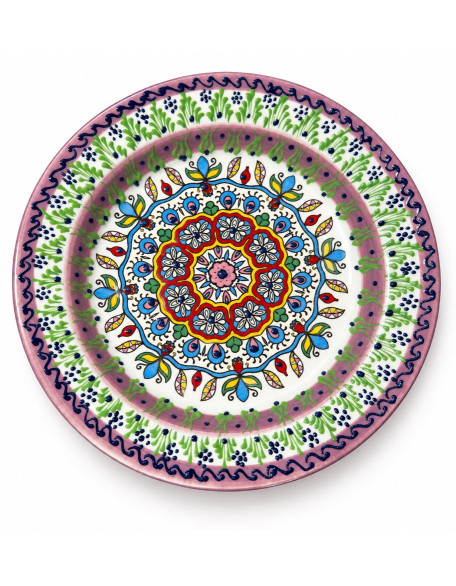 Hand-Painted Garden Plate — 8.25" Ceramic