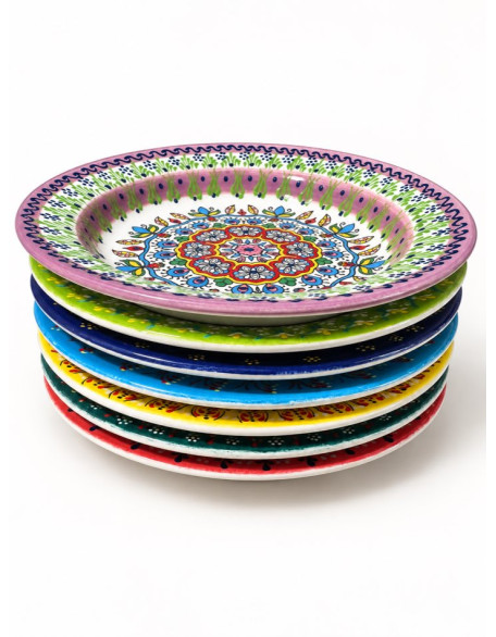 Hand-Painted Garden Plate — 8.25" Ceramic