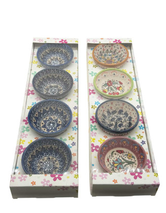   Set Of 8 Garden and Lace Ceramics