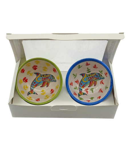 Set Of 2 Handpainted Dolphin Ceramics Set Of 2 Handpainted Dolphin Ceramics