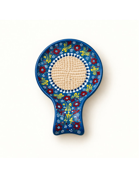 Hand-Painted Ceramic Grater & Spoon Holder — 5 Colors