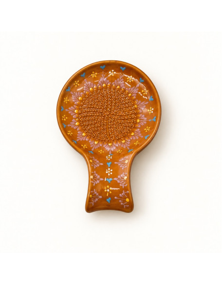 Hand-Painted Ceramic Grater & Spoon Holder — 5 Colors