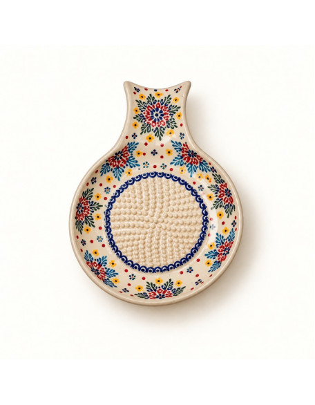 Hand-Painted Ceramic Grater & Spoon Holder — 5 Colors