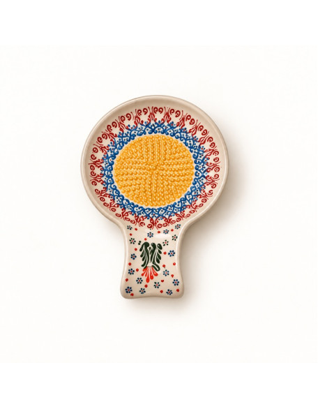 Hand-Painted Ceramic Grater & Spoon Holder — 5 Colors