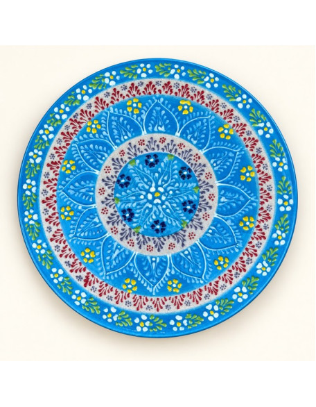Hot Dish / Cheese Plate — 8" Hand-Painted Ceramic Hot Dish / Cheese Plate — 8" Hand-Painted Ceramic