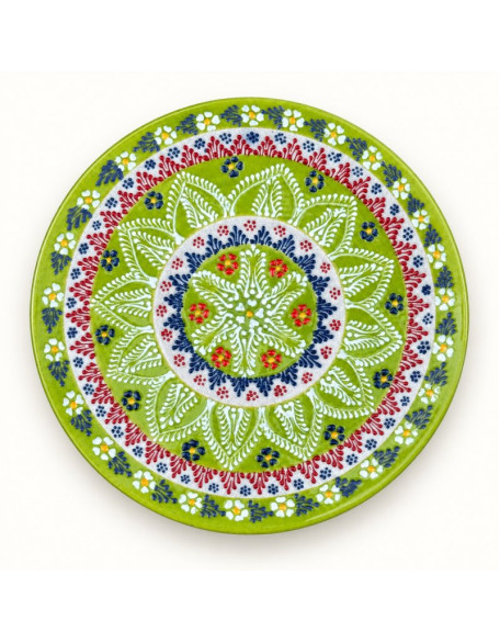 Hot Dish / Cheese Plate — 8" Hand-Painted Ceramic Hot Dish / Cheese Plate — 8" Hand-Painted Ceramic