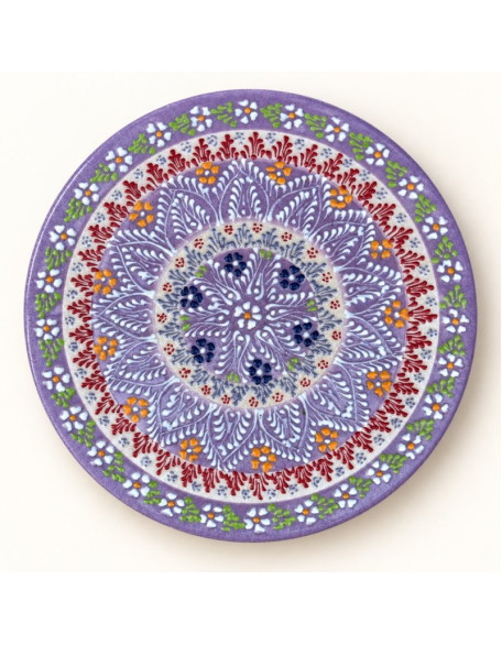 Hot Dish / Cheese Plate — 8" Hand-Painted Ceramic Hot Dish / Cheese Plate — 8" Hand-Painted Ceramic