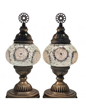 Set of 2 Table Lamps 5" Glass