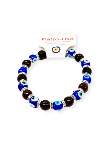 Lucky Eye Blue and Brown Bracelet