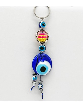Lucky Eye Color Beads Keychain EEKC