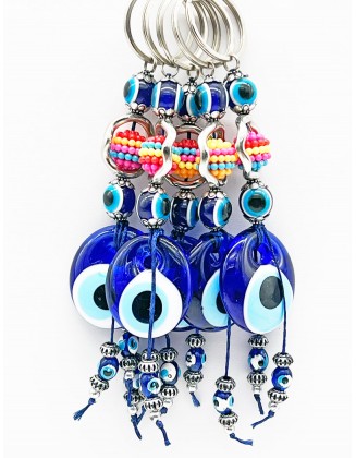 Lucky Eye Color Beads Keychain EEKC