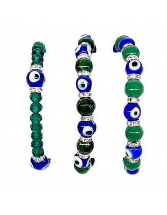 Lucky Eye Blue and Green Bracelet