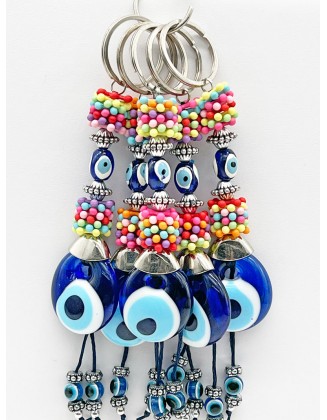 Lucky Eye Rainbow Beads Keychain EEKR
