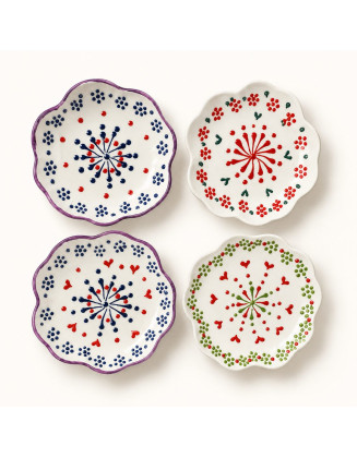 Meze Bowls — Set of 4 — Heart Garden Mix