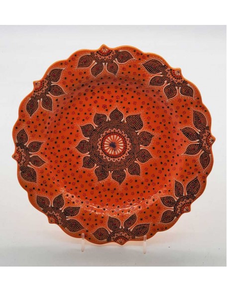 Lace Design Hand Painted Plate 10 Inches. 