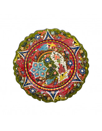 Relief Green Star Plate 12"