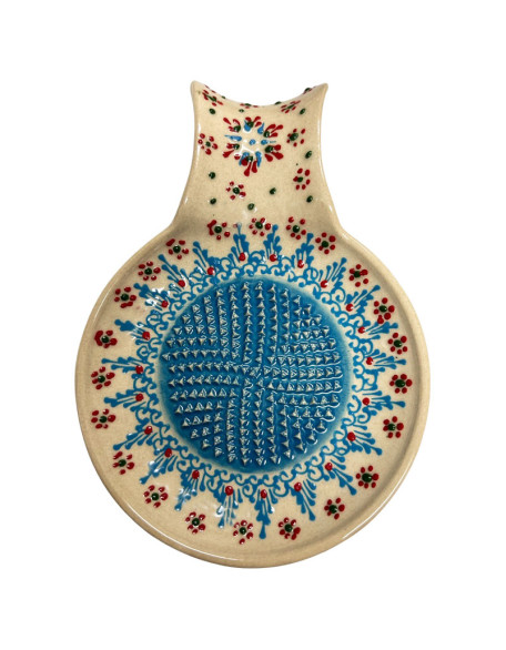 Garlic & ginger grater. Spoon-holders. Blue