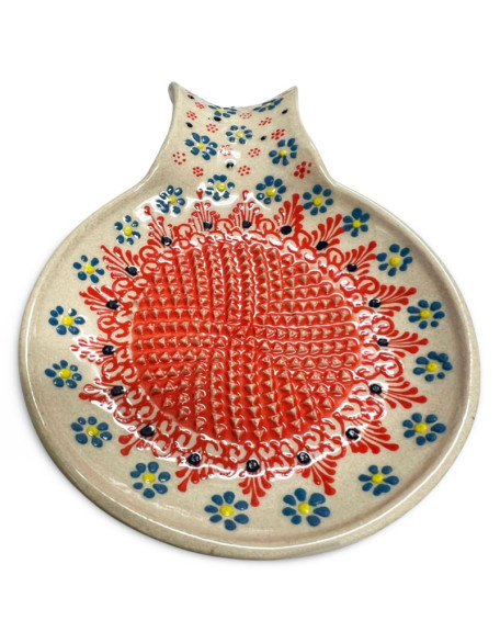 Garlic & ginger grater. Spoon-holders. Red