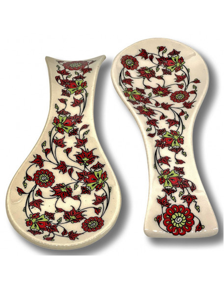 Set Of 2 Hand-Painted Spoon Holders