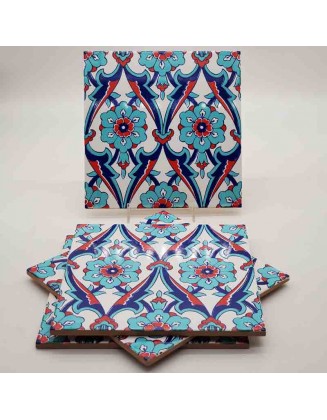 Iznik Ceramic Tiles- Set Of 4