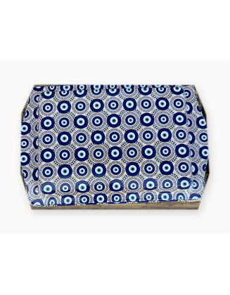Tin Rolling Tray — Blue Classic Eyes